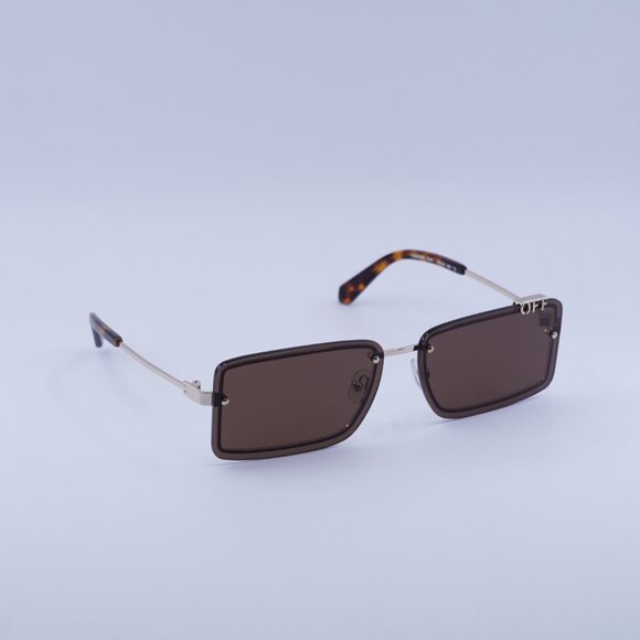 ?️New Off-White OERI13N TAMPA 7664 Sunglasses - Gold Frame, Brown Lenses main image 6